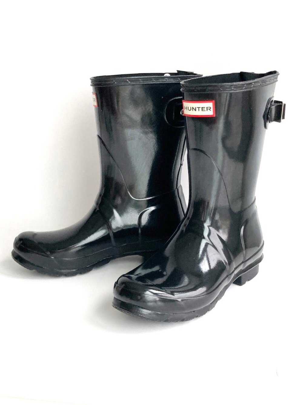 Hunter Original Short Gloss Rain Boots NWOB sz 7